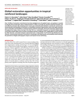 Downloaded from the Potential to Mitigate Anthropogenic Impacts and Improve Human Well-Being