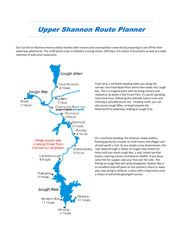 Upper Shannon Route Planner
