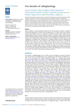 Five Decades of Radioglaciology