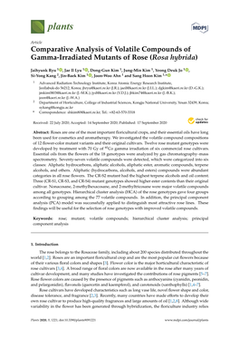 Comparative Analysis of Volatile Compounds of Gamma-Irradiated Mutants of Rose (Rosa Hybrida)