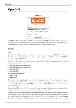 Opendns 1 Opendns