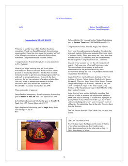 SFA News Network Vol 1 Editor: Daniel Dreesbach Publisher