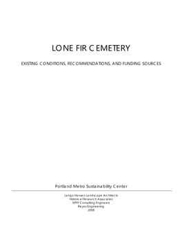 Lone Fir Cemetery Recommendations Mar 2010 PDF Open