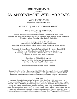 An Appointment with Mr Yeats