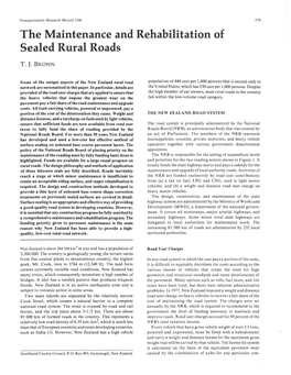 Sealed Rural Roads