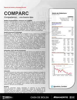 COMPARC 18 De Mayo De 2012 COMPRA Compartamos… Una Buena Idea