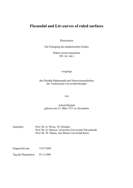 Flecnodal and LIE-Curves of Ruled Surfaces