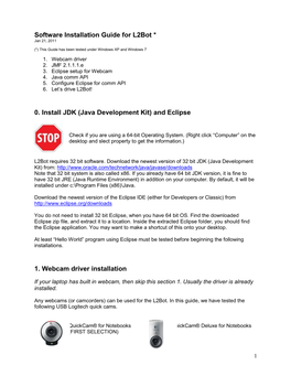 Computer Vision Processing Using Webcams with Java in Eclipse 3