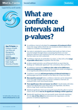 What Are Confidence Intervals and P-Values?