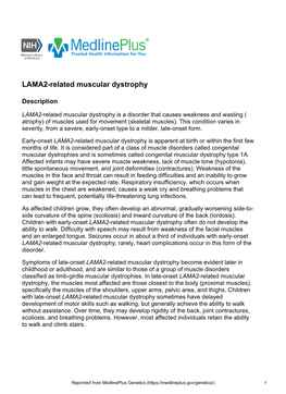 LAMA2-Related Muscular Dystrophy