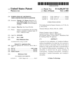 (12) United States Patent (10) Patent No.: US 6,686,507 B2 Watson Et Al