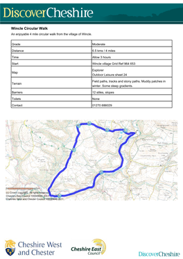 Wincle Circular Walk an Enjoyable 4 Mile Circular Walk from the Village of Wincle