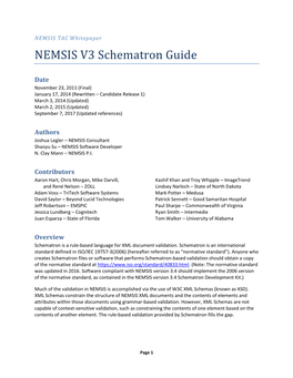 NEMSIS V3 Schematron Guide