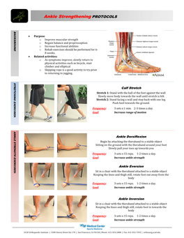 Ankle Strengthening PROTOCOLS