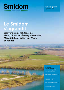 Le Smidom S'agrandit Bienvenue Aux Habitants De Biziat, Chanoz-Châtenay, Chaveyriat, Mézériat, Saint-Julien-Sur-Veyle Et Vonnas