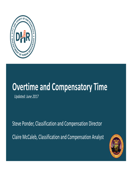 Overtime and Compensatory Time Updated: June 2017