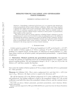 Berline-Vergne Valuation and Generalized Permutohedra