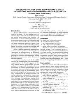 Introduction Data Used Interpretation STRUCTURAL EVOLUTION