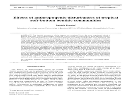 Effects of Anthropogenic Disturbances of Tropical Soft-Bottom Benthic Communities