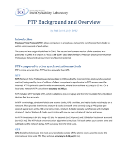 PTP Background and Overview