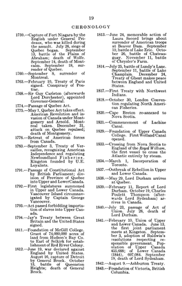 Chronology 1759. 1760, 1763. 1768, 1774, 1775, 1776 1783