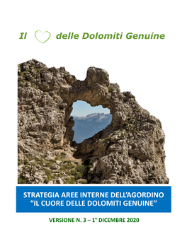 Strategia Aree Interne Dell'agordino “Il Cuore Delle Dolomiti Genuine”