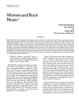 Women and Rock Music1