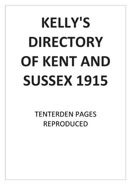 Tenterden Pages Reproduced