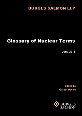 Glossary of Nuclear Terms