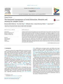 The Functional Consequences of Social Distraction: Attention And