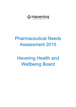 DRAFT Pharmaceutical Needs Assessment 2015