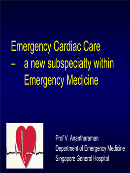 A New Subspecialty Within Emergency Medicine