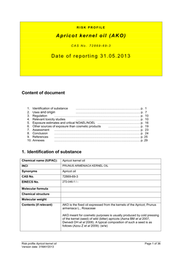 Apricot Kernel Oil (AKO)