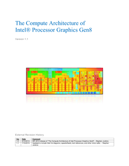 The Compute Architecture of Intel® Processor Graphics Gen8