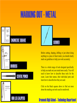 Marking out -Metal