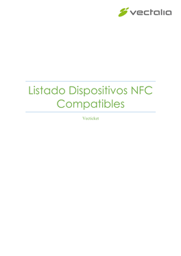 Listado Dispositivos NFC Compatibles