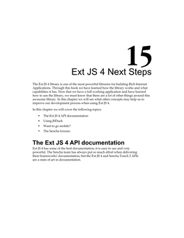 Ext JS 4 Next Steps