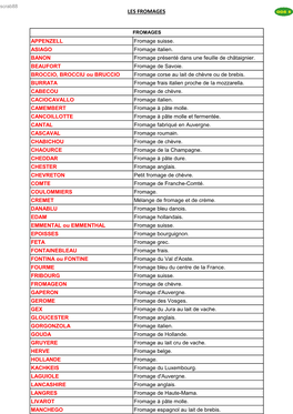 Les Fromages