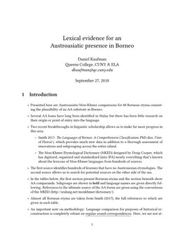 Lexical Evidence for an Austroasiatic Presence in Borneo