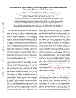 Electronic Structure of Full-Shell Inas/Al Hybrid Semiconductor-Superconductor Nanowires: Spin-Orbit Coupling and Topological Phase Space