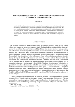 The Grothendieck Ring of Varieties and of the Theory of Algebraically Closed Fields