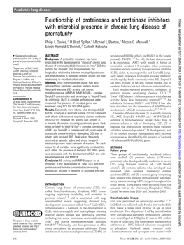 Relationship of Proteinases and Proteinase Inhibitors with Microbial