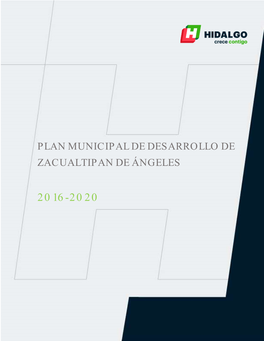 Plan Municipal De Desarrollo De Zacualtipan De Ángeles