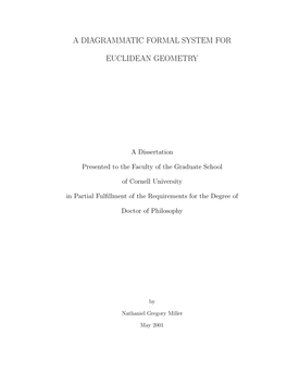 A Diagrammatic Formal System for Euclidean Geometry