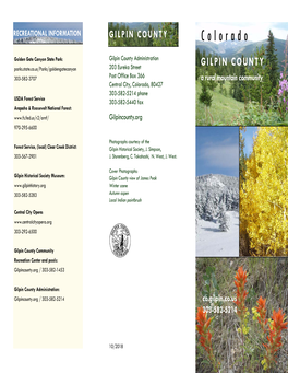 Gilpin County Brochure