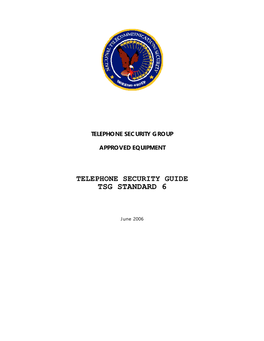 Telephone Security Group-Approved Equipment