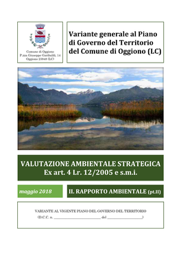 (LC) VALUTAZIONE AMBIENTALE STRATEGICA Ex Art. 4