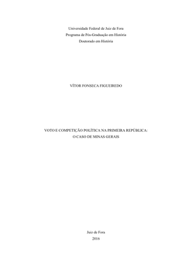 Universidade Federal De Juiz De Fora Programa De Pós-Graduação Em História Doutorado Em História