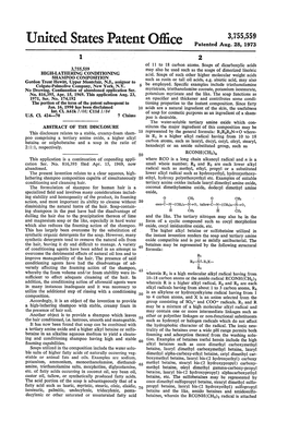 United States Patent Office Patented Aug