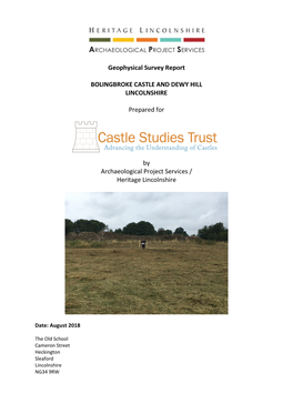 Bolingbroke Castle Report